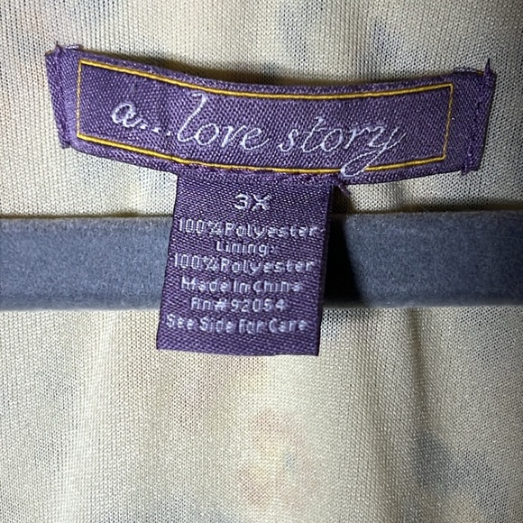 A Love Story Finley Long Sleeve Ruffle Trim Dress size 3x - Picture 6 of 12